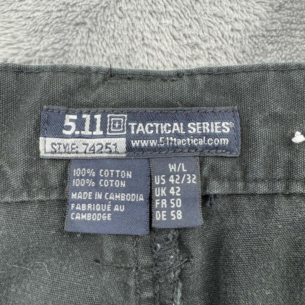 5.11 Tactical Cargo Pants Mens 39x30 Black Cotton Canvas Utility Workwear - Picture 5 of 11